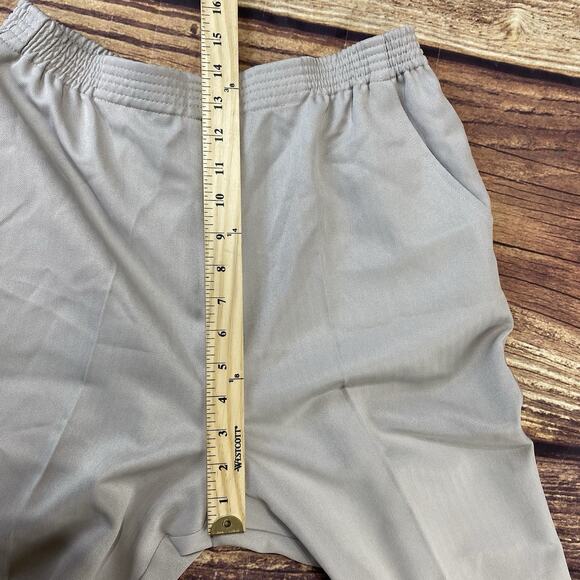 Philippe Marques Womens Size 12 Tan Solid Elastic Waist Trouser Pants - Picture 6 of 8